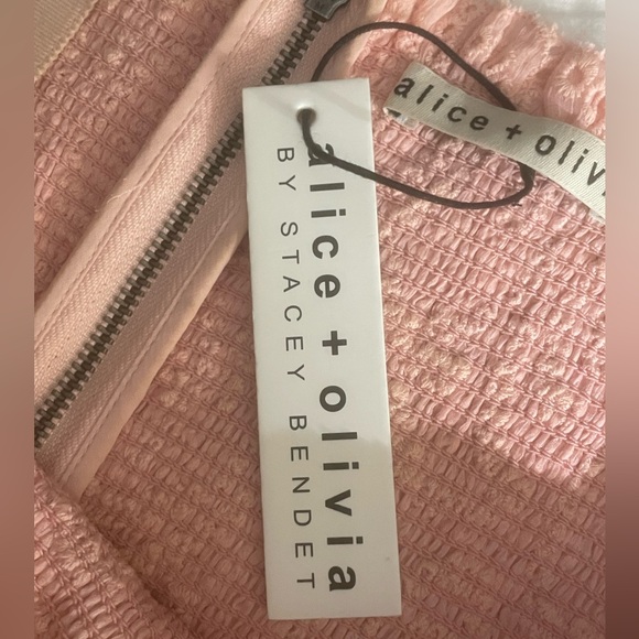 Alice + Olivia Jocelyn Smocked Mini Dress NWT - Picture 10 of 12